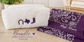 Embroidered TCU Theme Cosmetic Pouch + Bandana Spirit Duo