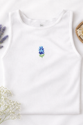 Texas Bluebonnet Ribbed Tank with optional monogram