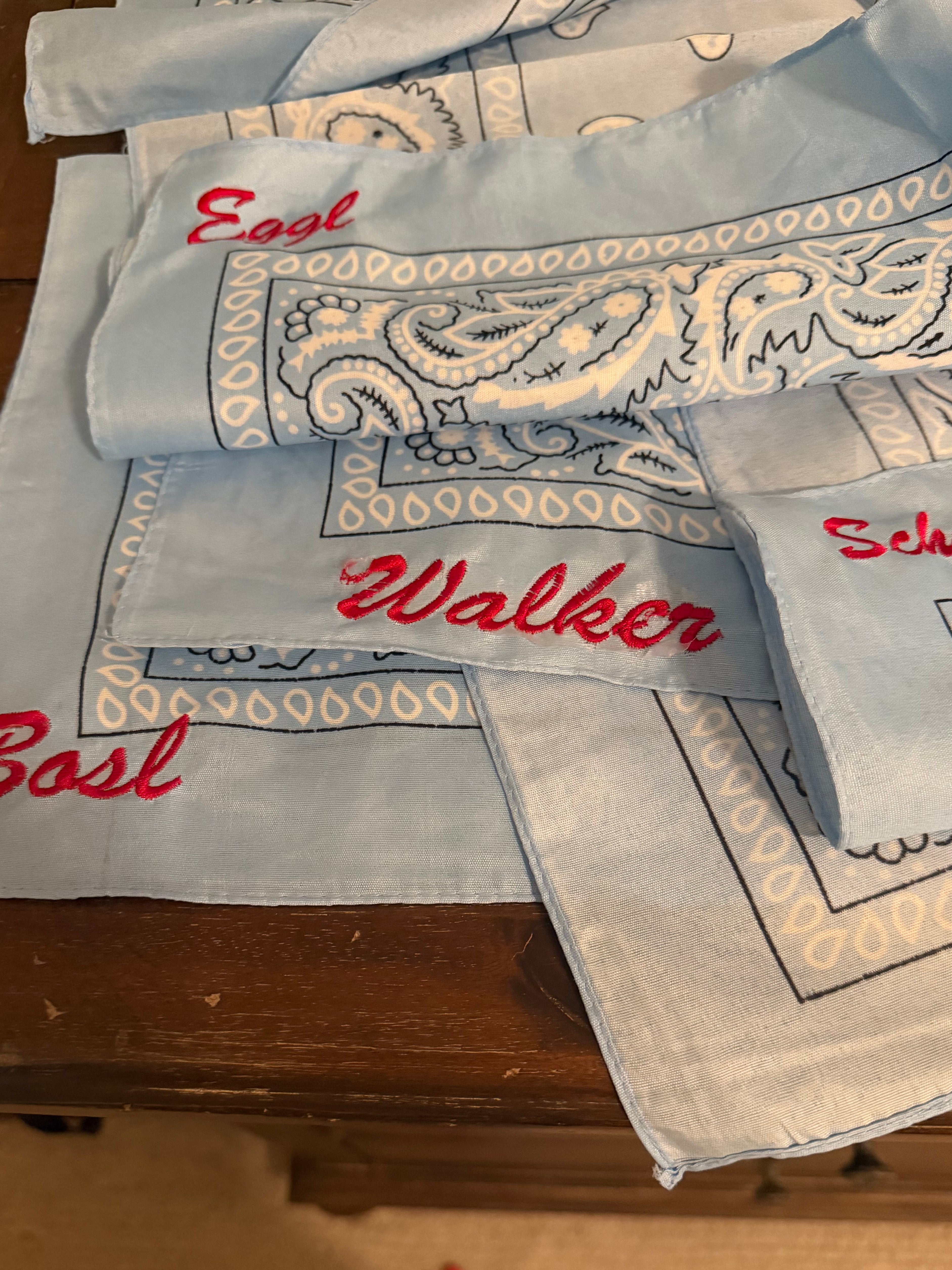 Custom Embroidered Bandanas for all occasions!
